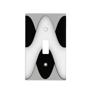 Black and White Art Deco Design Light Switch Cover