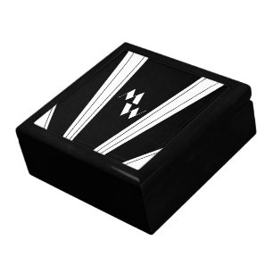 Black And White Art Deco Design Monogrammed Gift Box