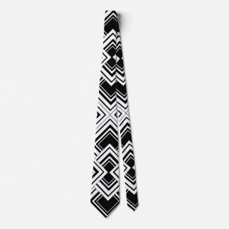 Black And White Art Deco Design Neck Tie