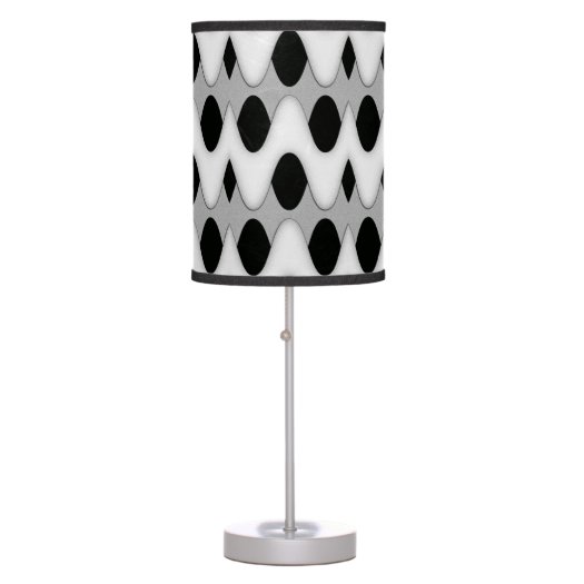 Black and White Art Deco Design Table Lamp
