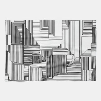Black and White Art Deco Design Towel