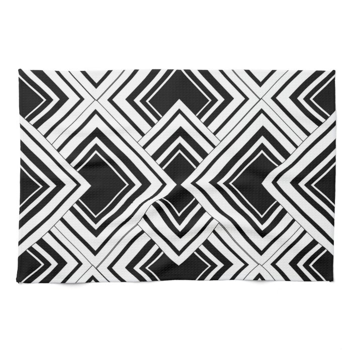 Black And White Art Deco Design Towel