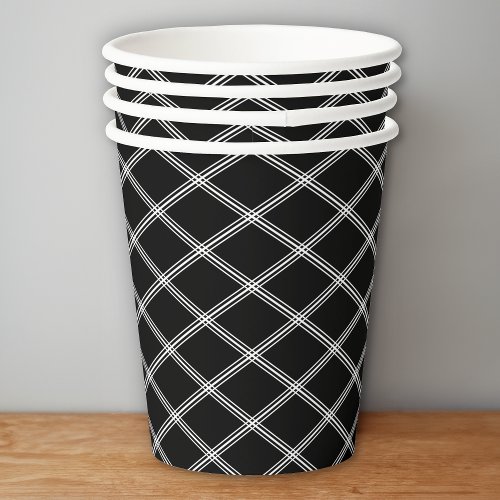 Black and White Art Deco Elegance Paper Cups