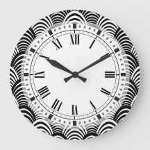 Black and White Art Deco Palm Frond Classic