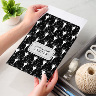 Black and White Art Deco Pattern Envelope Mailers