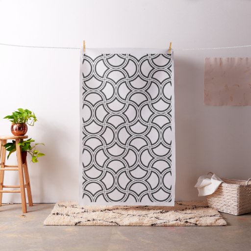 Black and White Art Deco Pattern Fabric
