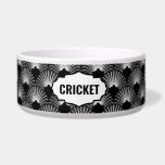 Black and white Art Deco Pattern Monogram<br><div class="desc">Black and white Art Deco abstract flower pattern with a customizable name.</div>