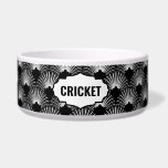 Black and white Art Deco Pattern Monogram<br><div class="desc">Black and white Art Deco abstract flower pattern with a customizable name.</div>
