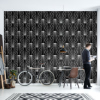 Black and white art deco pattern