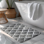 Black and white Art Deco seamless pattern  Bath Mat