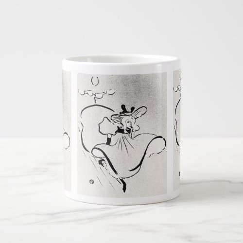 Black and White Art Jane Avril by Toulouse Lautrec Giant Coffee Mug