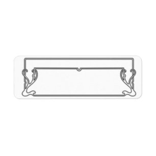 Black and White Art Nouveau Frame Address Labels