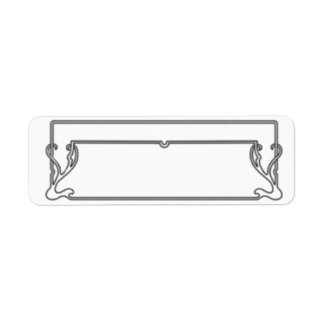 Black and White Art Nouveau Frame Address Labels