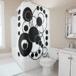 Black And White Artsy Abstract Shower Curtain at Zazzle