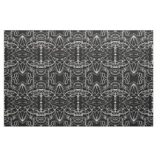 Black and White Artwork Design Pattern Fabric