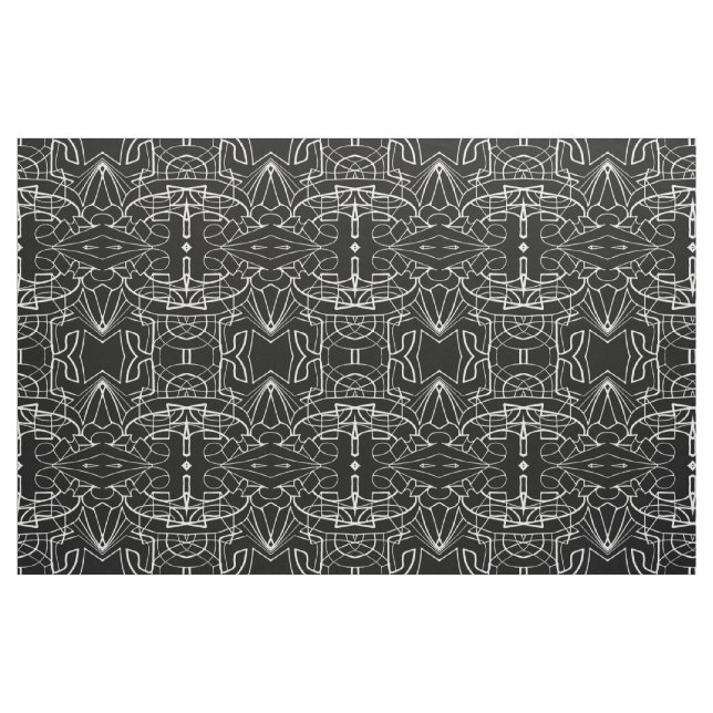 Black and White Artwork Design Pattern Fabric (Fat Quarter)