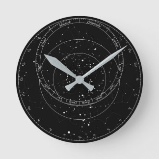 Black and White Astrolabe Clock