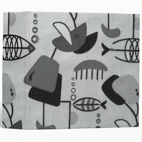 Black and White Atomic Pattern Binder