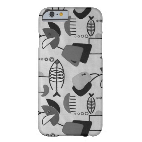 Black and White Atomic Pattern iPhone 6 Case