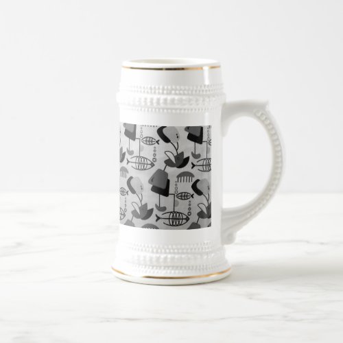 Black and White Atomic Pattern Stein