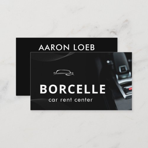 Black and white automotive dynamic business card