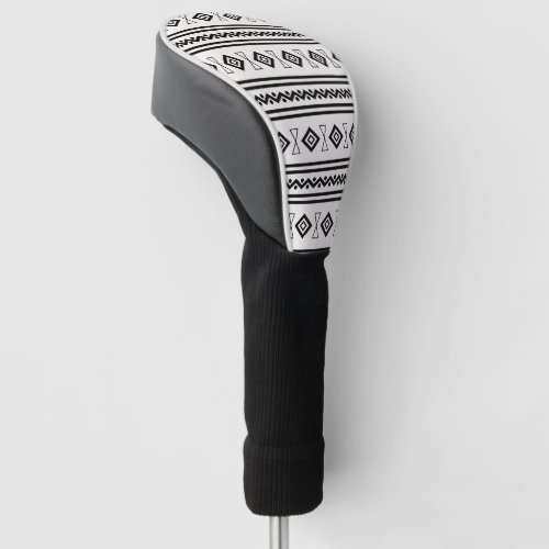 Black And White Aztec Golf Head Cover