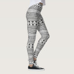 Black And White Aztec Print Leggings<br><div class="desc">Black and white Aztec leggings for the trendy fashion look.</div>