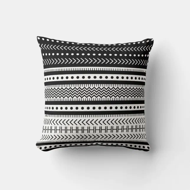 Black And White Aztec Throw Pillow Zazzle