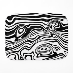 Black and White Baby Burp Cloth