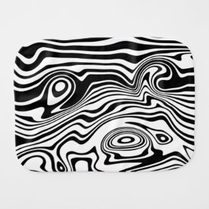 Black and White Baby Burp Cloth