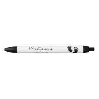 Black And White Baby Feet Custom Baby Shower Favor Pen