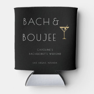 Black and White Bach and Boujee Bachelorette Party Can Cooler
