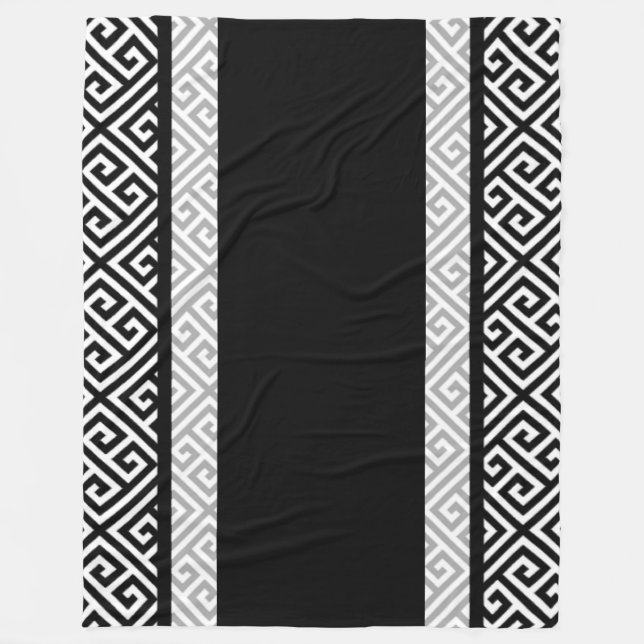 Black and white bachelor fleece blanket (Front)