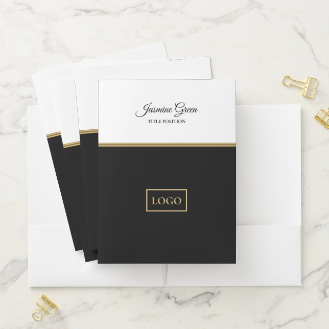 Black And White Background Pocket Folder (In Situ)