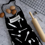 Black and White Baking Dad Utensil Kitchen Apron<br><div class="desc">Does your dad like to bake? Treat him to this Baking Dad Black and White Kitchen Apron  - just add his name or keep the Baking Dad text.</div>