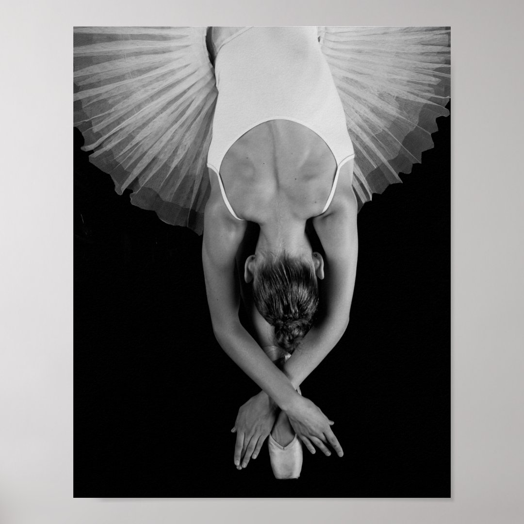 Black and White Ballerina Poster Print | Zazzle