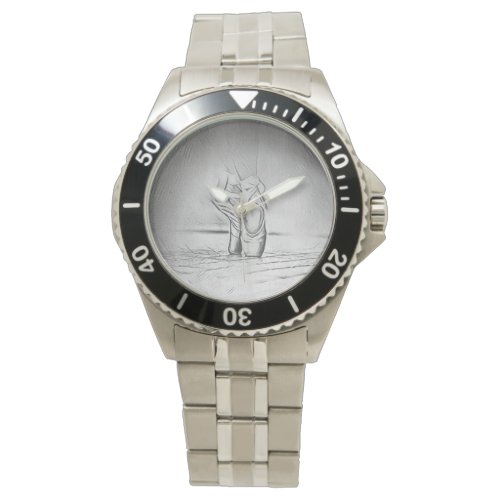Black and White Ballet Shoes on Pointe Watch