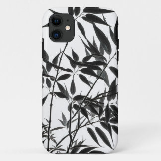 Black and White Bamboo Plant iPhone 11 Case