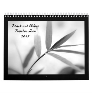Black and White Bamboo Zen 2015 Calendar