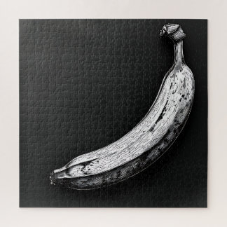 Black and White Banana Jigsaw Puzzle