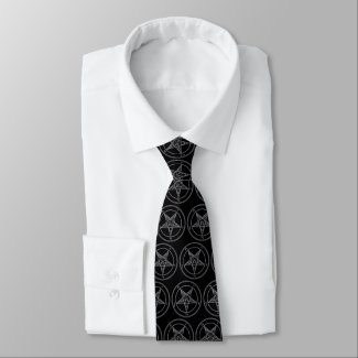 Black and White Baphomet (Neck Tie) Neck Tie