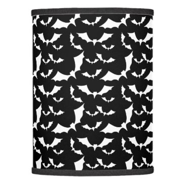 black and white bats halloween pattern lamp shade