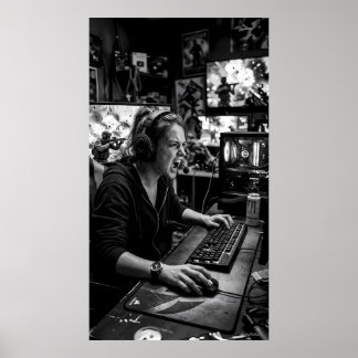 Black and White Battle Station Instruction Poster