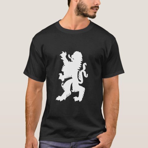 Black and White Bavarian Lion Oktoberfest T_Shirt