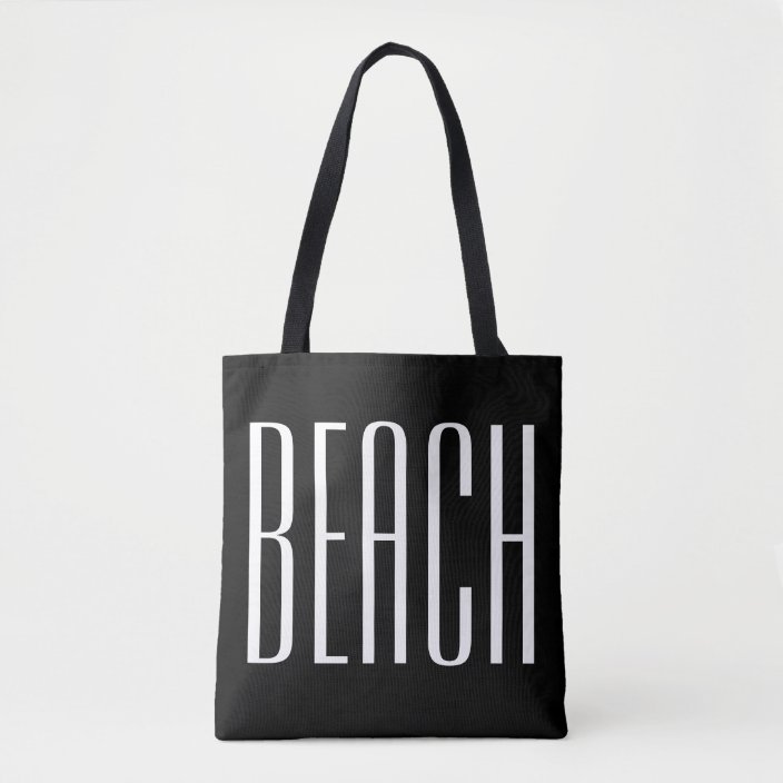 black and white beach bag