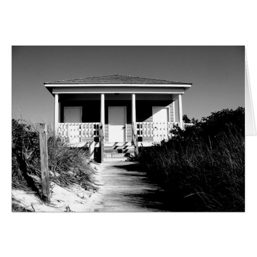 black and white beach bungalow (Front Horizontal)