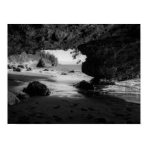 Black and White Beach Cave