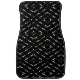 Black and White Beads Car Floor Mat