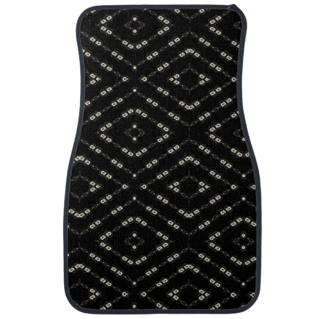 Black and White Beads Car Floor Mat (Front)