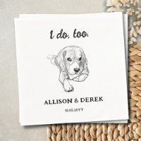 Black and White Beagle Dog Lovers Pet Wedding  